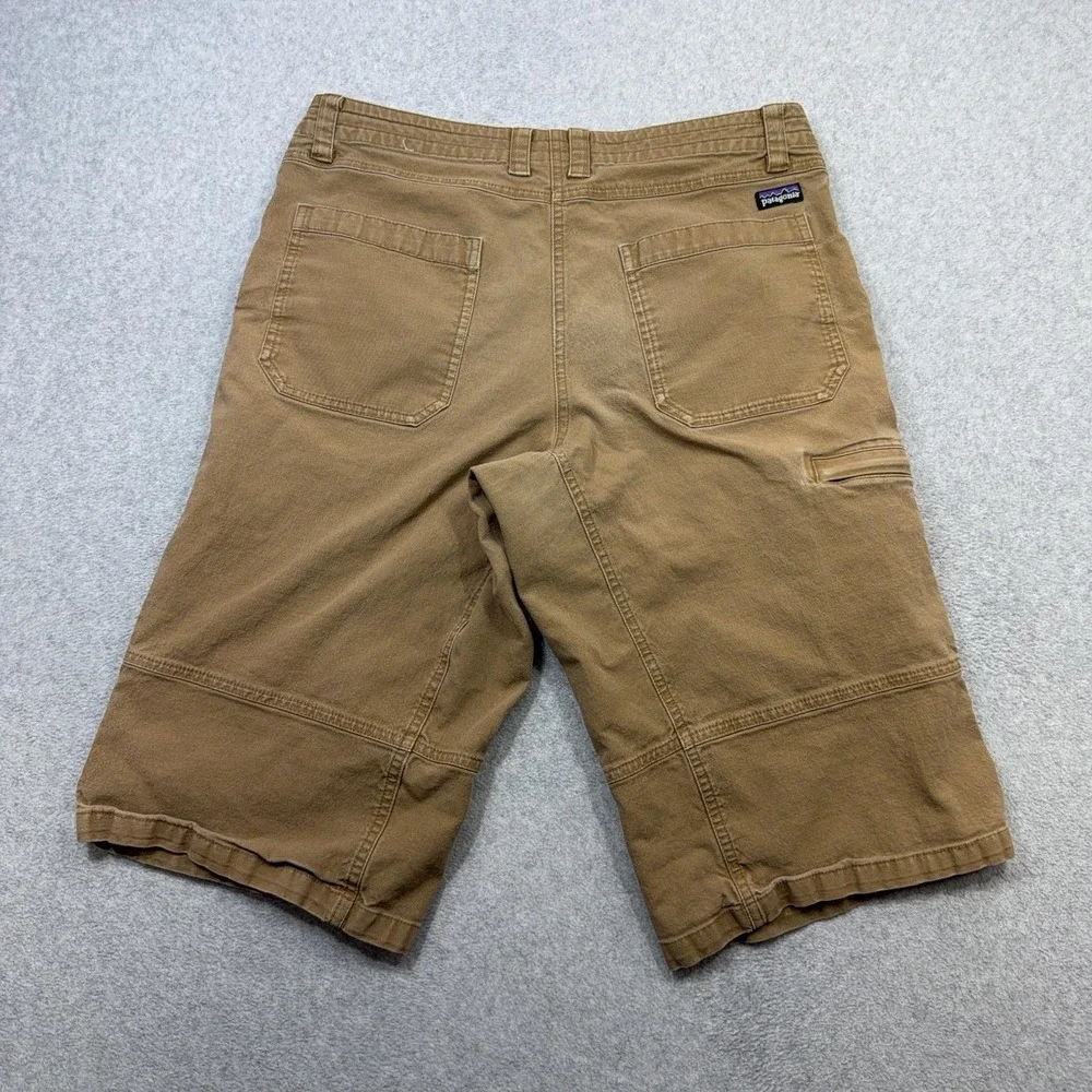 Patagonia Retro Grade Shorts Mens Medium Brown Organic Cotton Canvas 15 Inch